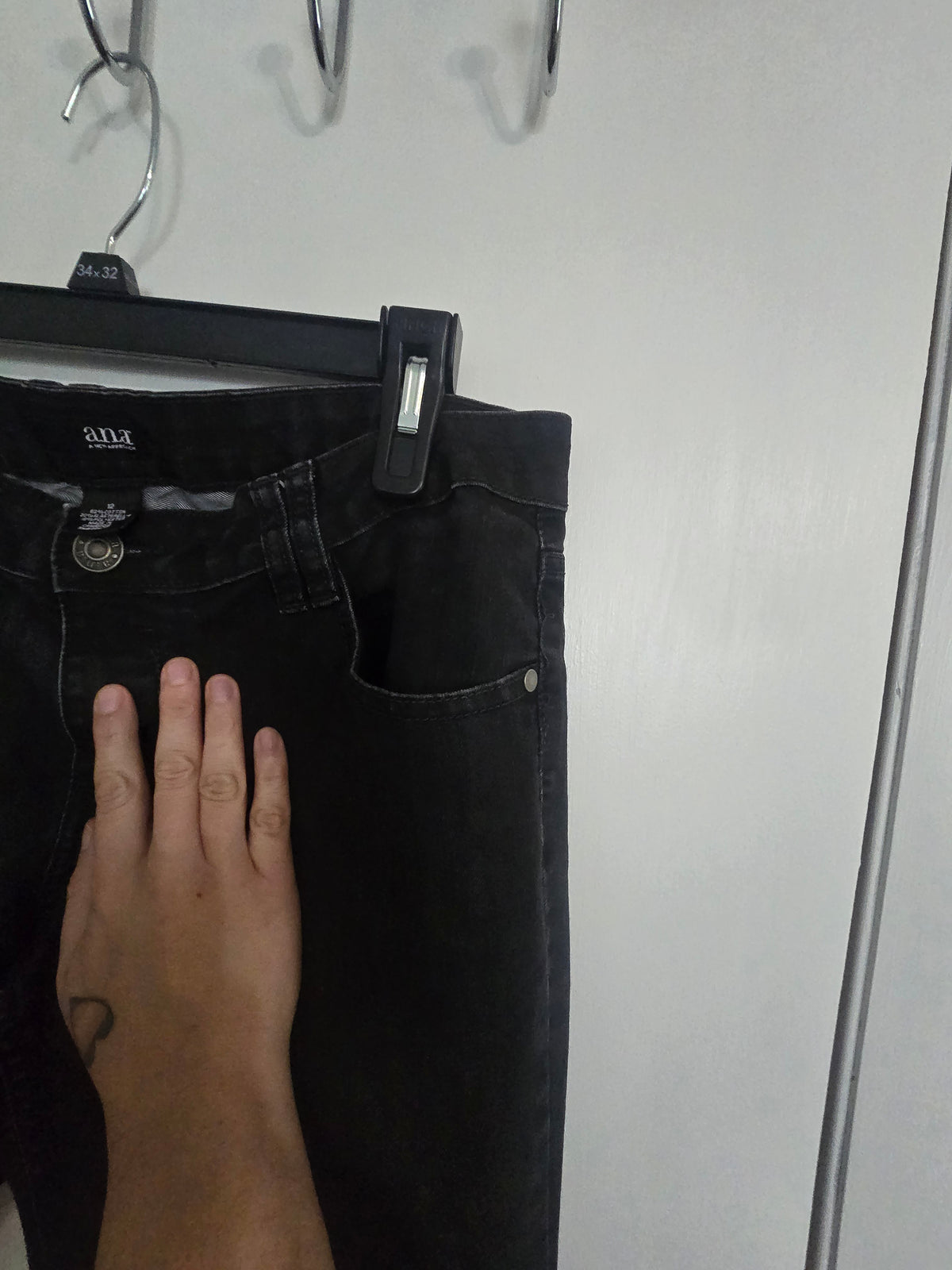 Ana A New Approach Womens Black Jeans Size 12