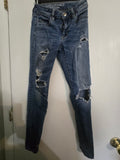 American Eagle Outfitters Women’s Super Stretch Distressed Jeans Size 0 Regular